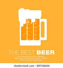 Mug of Beer. The best beer vector illustration.