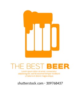 Mug of Beer. The best beer vector illustration.