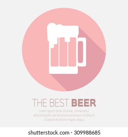 Mug of Beer. The best beer vector illustration.