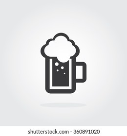 A mug of beer. Brewery Vector illustration. 