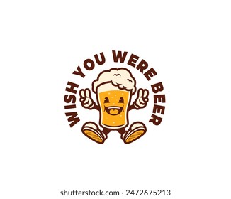 mug beer character mascot logo