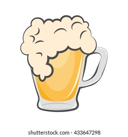 Mug of beer colorful icon