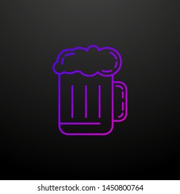 Mug of beer dusk nolan icon. Elements of drinks and beverages set. Simple icon for websites, web design, mobile app, info graphics