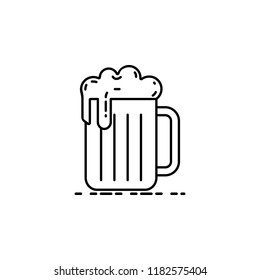 mug of beer dusk style icon. Element of birthday party in dusk style icon for mobile concept and web apps. Thin line mug of beer icon can be used for web and mobile