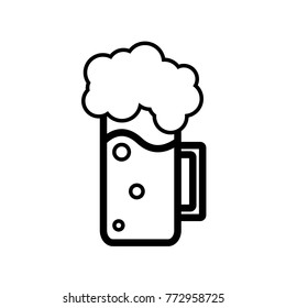 mug of beer with foam
