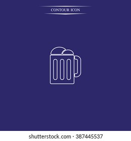 Mug beer icon.
