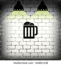 Mug beer icon.