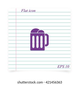 Mug beer icon.