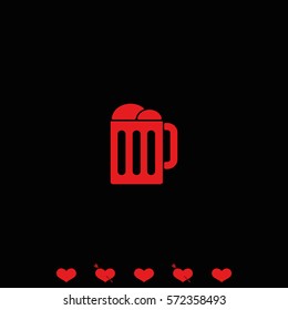 Mug beer icon.