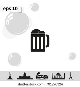 Mug beer icon.