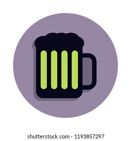 mug of beer icon in badge style. One of web collection icon can be used for UI, UX
