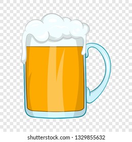 Mug of beer icon in cartoon style on a background for any web design 