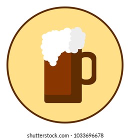 Mug of beer icon, vector illustration 
