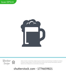 mug of beer icon. Vector illustration EPS 10.