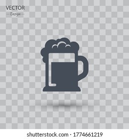 mug of beer icon. Vector illustration EPS 10.
