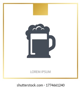 mug of beer icon. Vector illustration EPS 10.