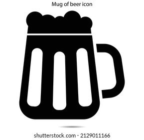 mug of beer icon vector illustration graphic on background