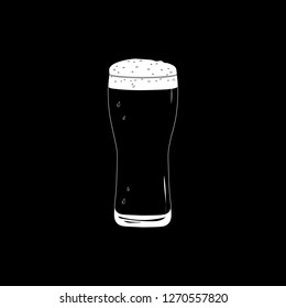 mug beer on black background