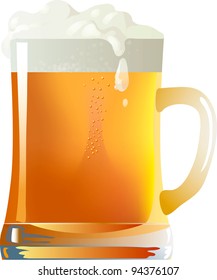 Mug of beer on a white background vector.eps10.