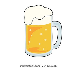 a mug of beer overflowing with foam
