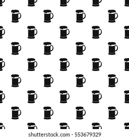 Mug of beer pattern. Simple illustration of mug of beer vector pattern for web design