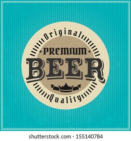 mug beer retro styled seal of brew excellent as a pattern of promotion editable layered vector mug beer classic ritual real texture bar isolated black ceremony mark folklore luxurious letterpress germ