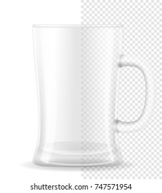 mug for beer transparent stock vector illustration isolated on white background