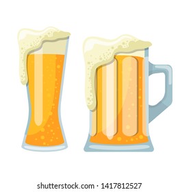 Mug of beer vector design illustration isolated on white background