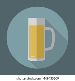 Mug of beer vector icon