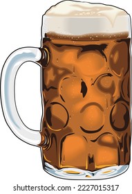 Mug. Ilustración del vector de cerveza