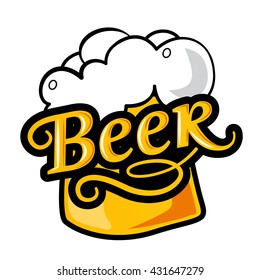 Mug of beer. Vector illustration