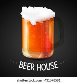 Mug of beer vector illustration