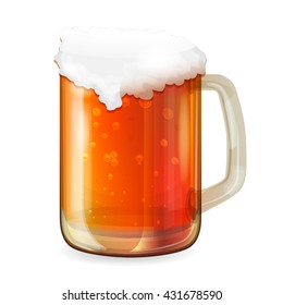 Mug of beer vector illustration