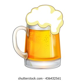 Mug of beer vector illustration