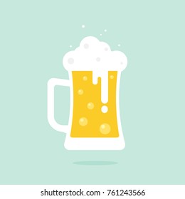 Mug of beer. Vector, illustration, flat