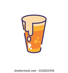 mug of beer in white background vector illustration design