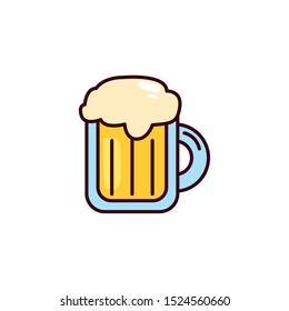 mug of beer in white background vector illustration design