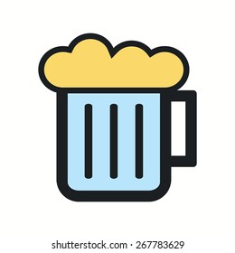 mug of beer.Vector illustration.