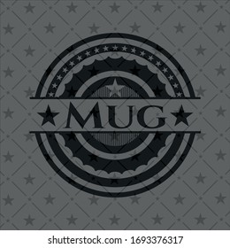 Umarmen Sie das schwarze Emblem. Vektorgrafik. Detaillierte Angaben.