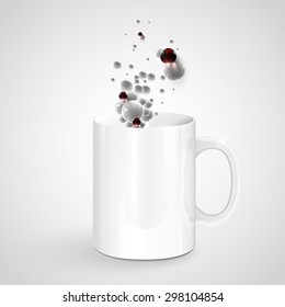 A mug with bubbles, vector