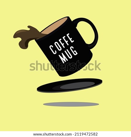 mug coffe vector ilustration for caffe and decoration restaurant