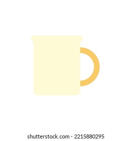 mug, coffee cup  icon in color, isolated on white background 