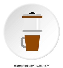 Mug for coffee icon. Flat illustration of mug for coffee vector icon for web