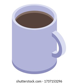 Mug coffee icon. Isometric of mug coffee vector icon for web design isolated on white background