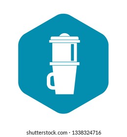 Mug for coffee icon in simple style isolated vector illustration. Dishes symbol
