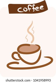 Mug of coffee illustration vector