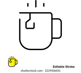 Mug Coffee Line Icon Eps