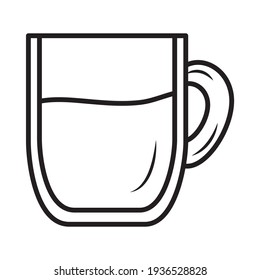 mug of coffee on background