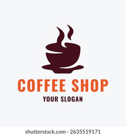 Mug of Coffee for Coffee Shop Logo Concept