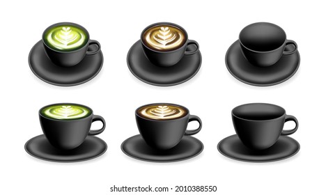 Mug for coffee or tea and hot beverage. Cup Mockup template for logo.